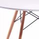 Mesa Eames Redonda De Polipropileno Con Patas De Madera 1 M