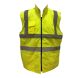 Chaleco Fluo Reversible Con Polar Azul Y Cintas Reflectivas