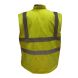 Chaleco Fluo Reversible Con Polar Azul Y Cintas Reflectivas