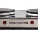 Anafe Electrico Doble 2500w Ken Brown Acero Inoxidable
