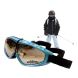 Antiparras Lentes Ski Snow Nieve Niño Uv400 Azul Metalizado