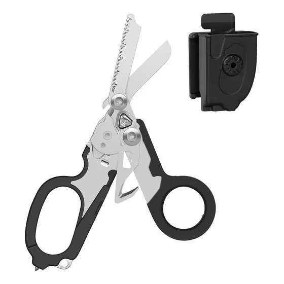 Tijera Plegable Raptor Rescate Emergencia 6 En 1 Con Estuche