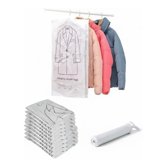 Set De 10 Piezas Bolsas Al Vacio Con Inflador Con Percha