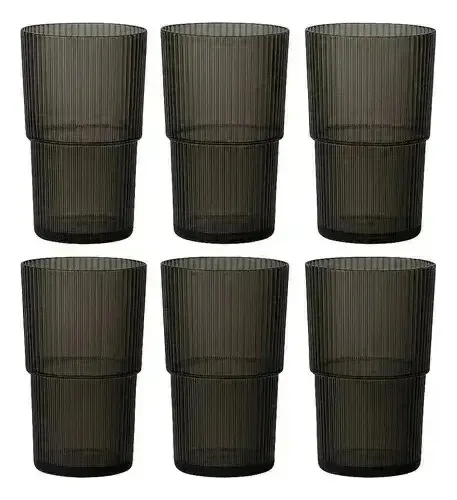 Set X6 Vasos Acrílico 600 Ml Irrompibles Frio Calor Fiestas