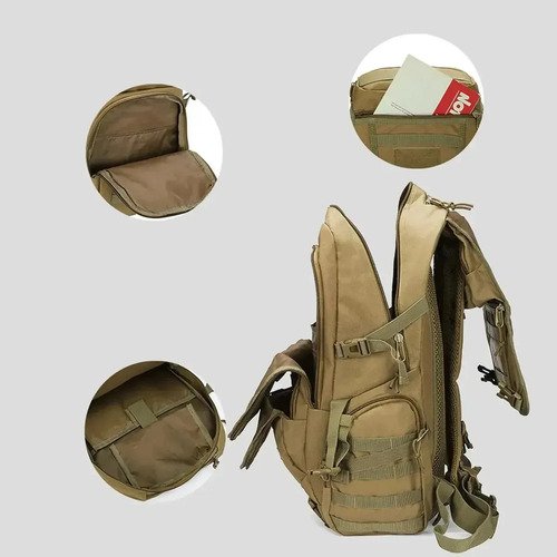 Mochila Táctica Militar 50 Litros Camping Molle Impermeable