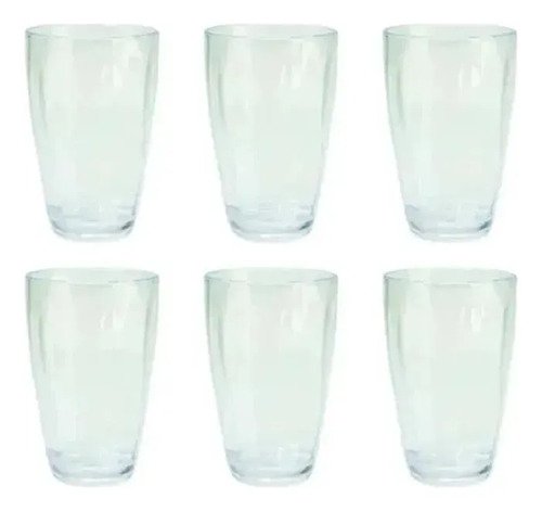 Set X6 Vasos De Acrilico 410 Ml Resistente