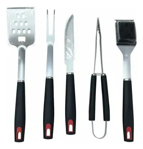 Set Parrillero X6 Utensillos De Asador Bbq Con Estuche - Image 4