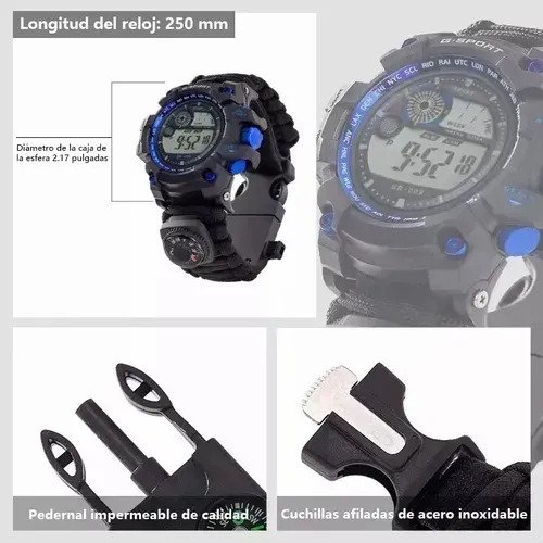 Reloj De Supervivencia Militar Táctico 7 En 1 Superior - Image 4