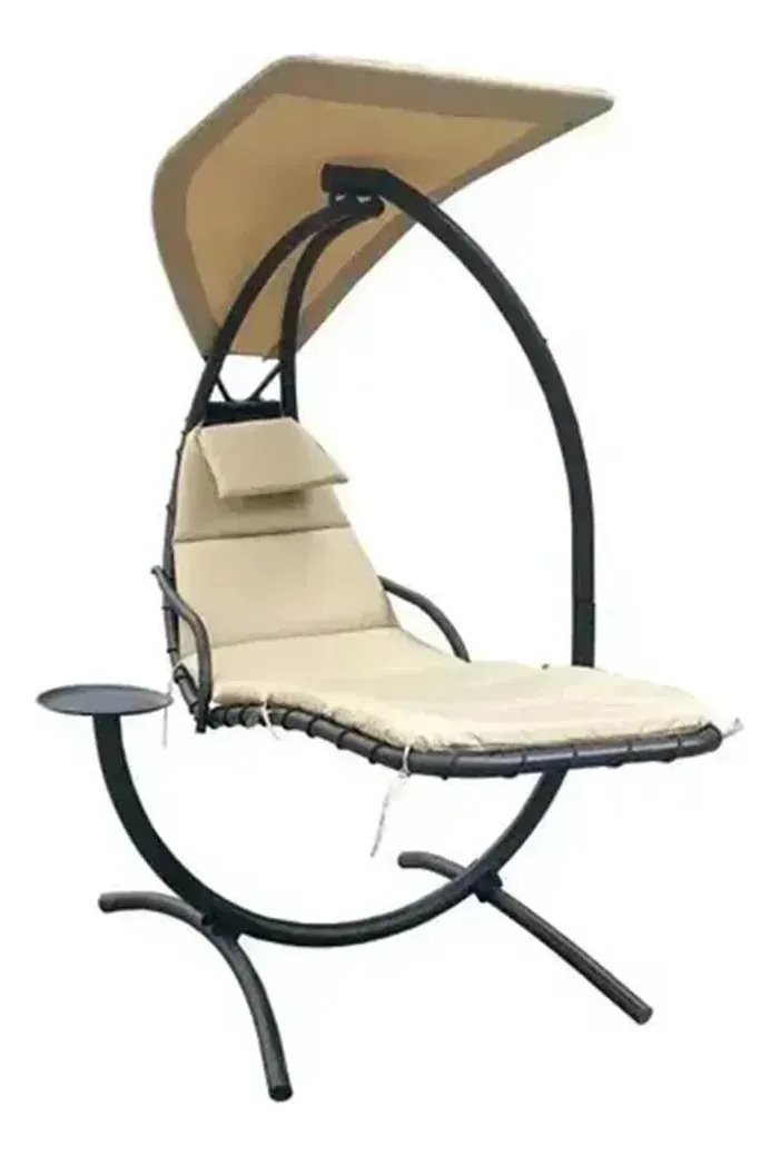 Sillon Reposera Hamaca Colgante Con Mesa Y Sombrilla Import!