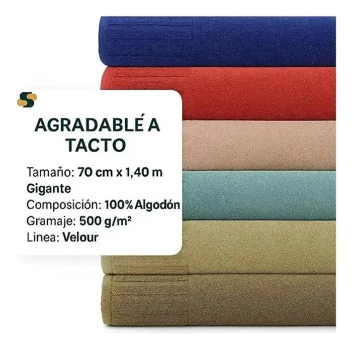 Pack 2 Juegos Toalla Y Toallon Premium 100% Algodon 500 Grms - Image 4