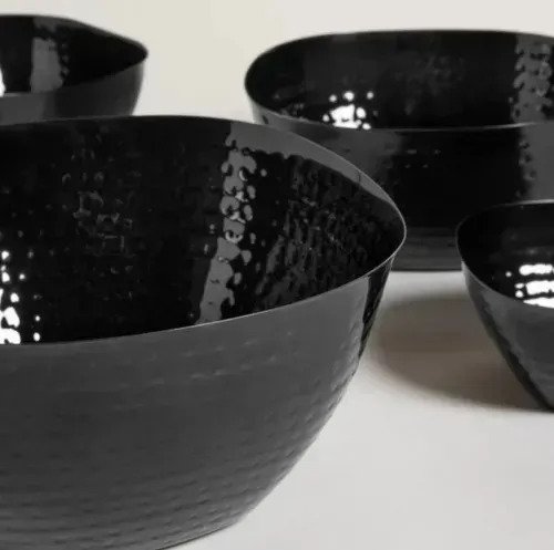 Set X4 Bowls De Acero Inoxidable Cuadrados Negro Premium - Image 3