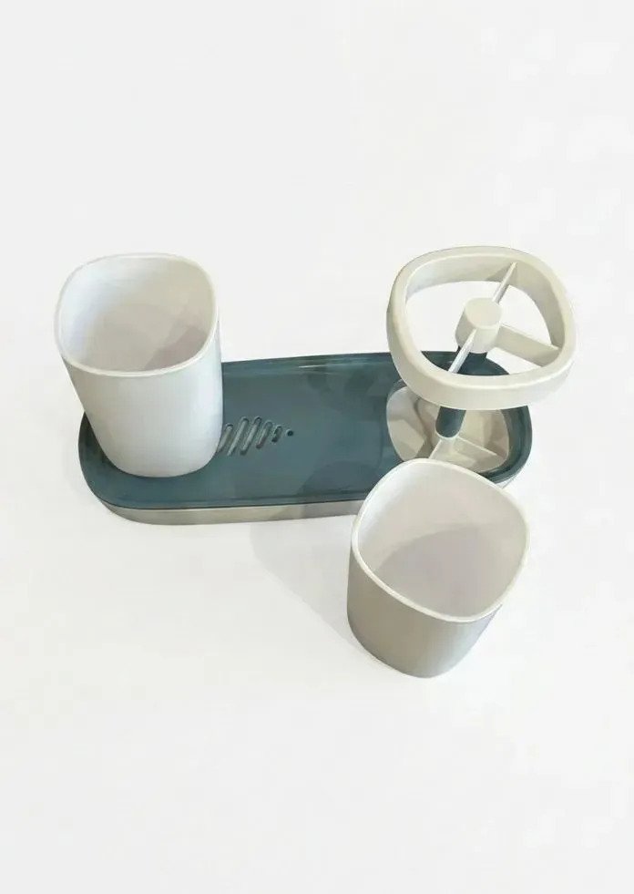 Organizador Baño Contenedor Cepillo De Dientes + Vasos - Image 4
