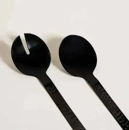 Set X2 Cubiertos De Ensalada Negro Premium Con Premium - Image 2