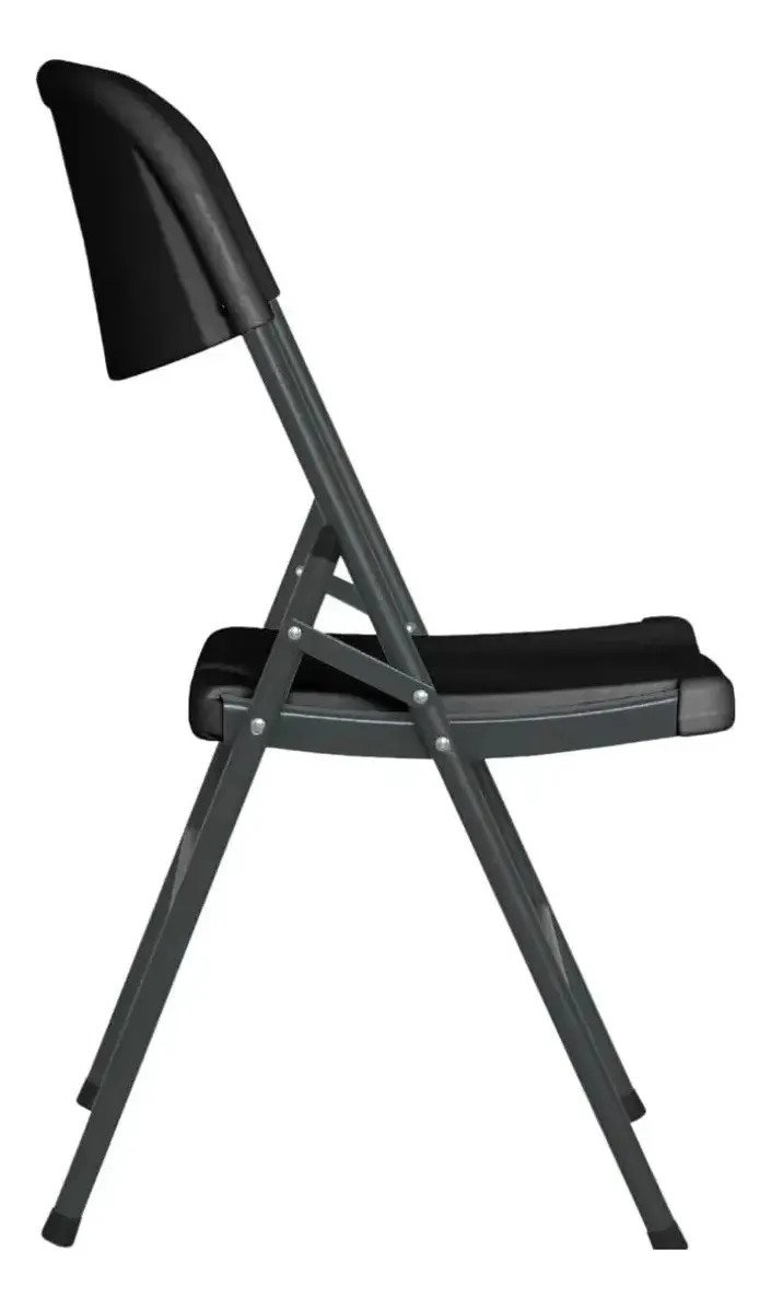 Silla Plegable Reforzada Negro O Blanco X2 Unidades Jardin - Image 4