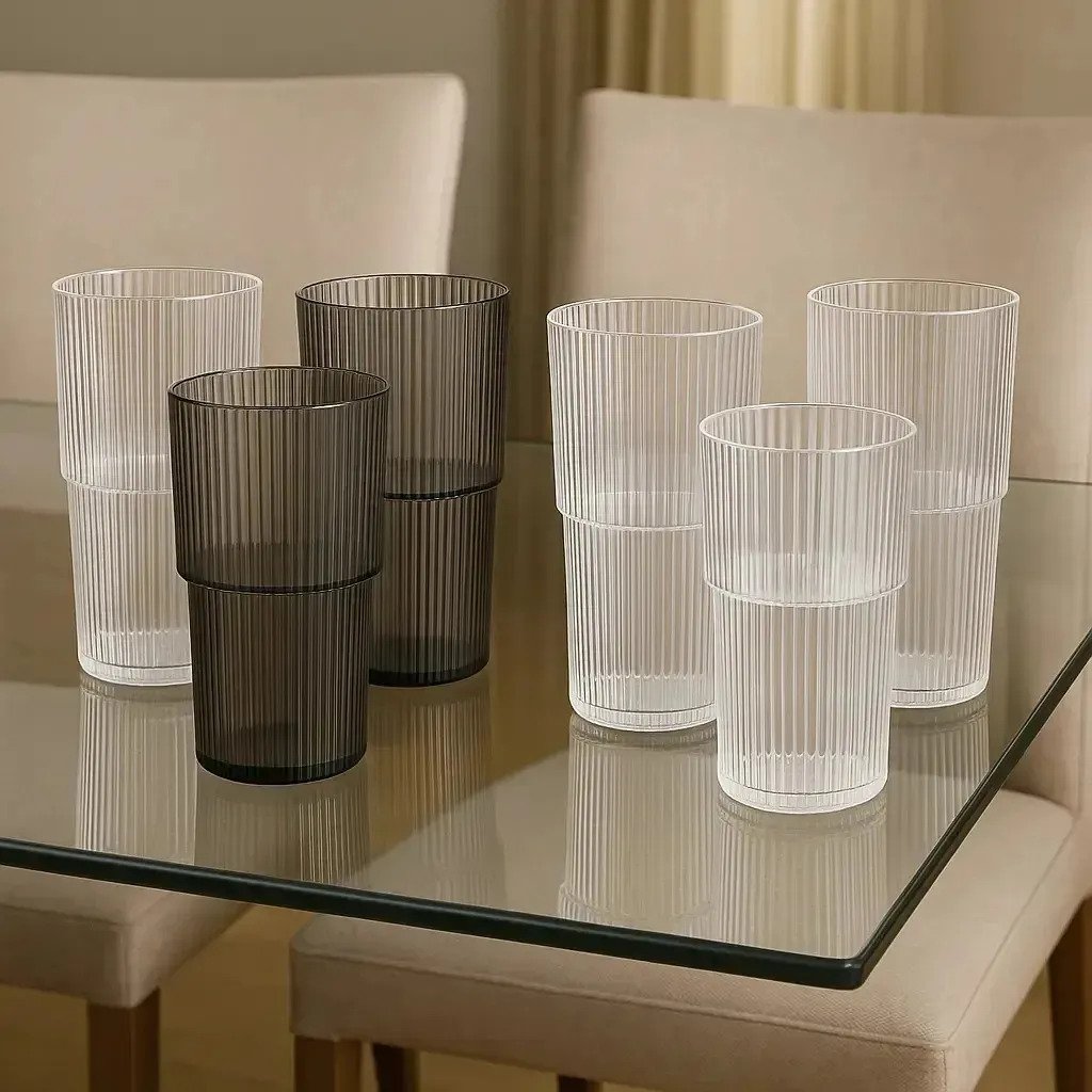 Set X6 Vasos Acrílico 600 Ml Irrompibles Frio Calor Fiestas - Image 4