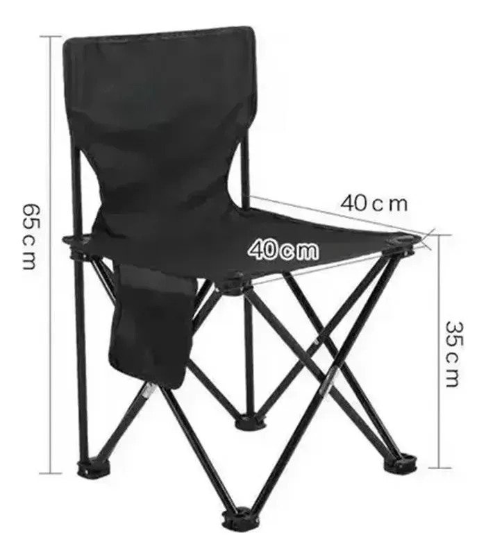 Silla Plegable Con Bolsillo Lateral 65 X 40 Camping - Image 2