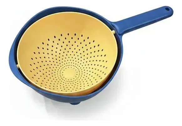 Colador Escurridor Rotativo Con Mango 2 En 1 Bowl Cocina - Image 2