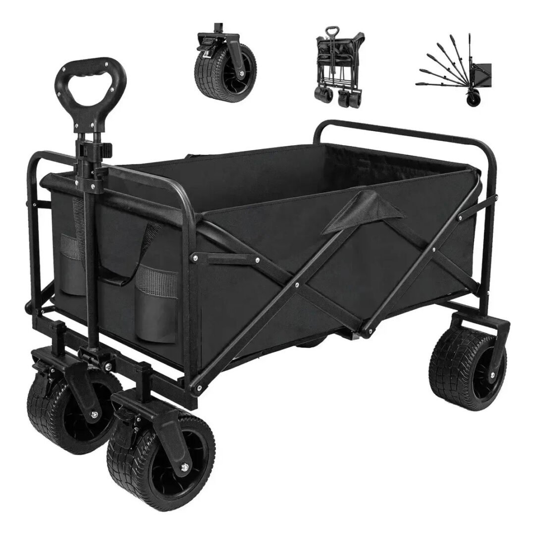 Carro Plegable Reforzado 100kg Carrito Compras Camping Playa