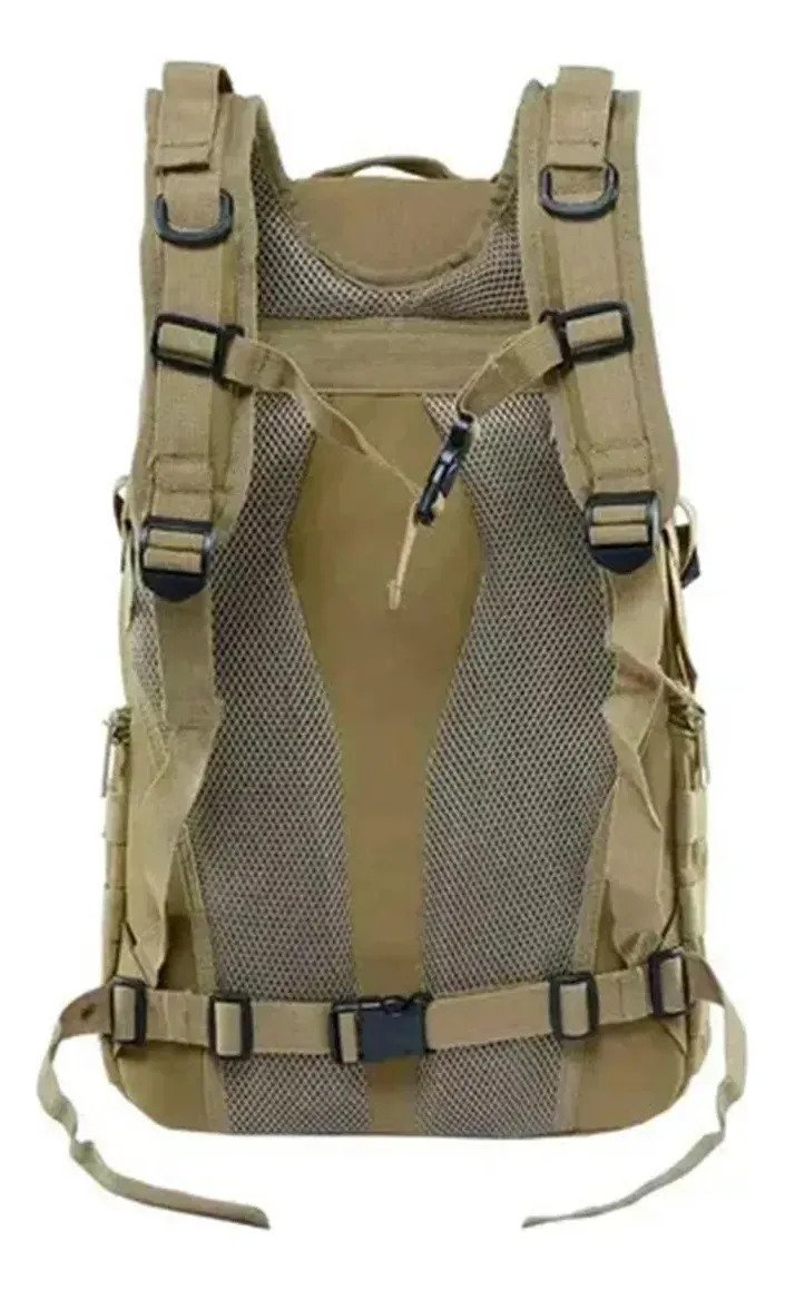 Mochila Tipo Tactica Militar Asalto 27 Litros Trekking Caqui Lisa - Image 4
