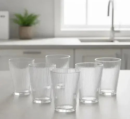 Set X6 Vasos Acrilico 270 Ml Irrompibles Frio Calor