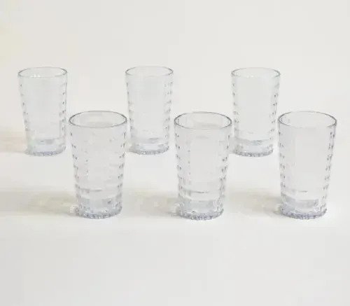 Set X6 Vasos Acrilico Transparente 750 Ml Premium Irrompible