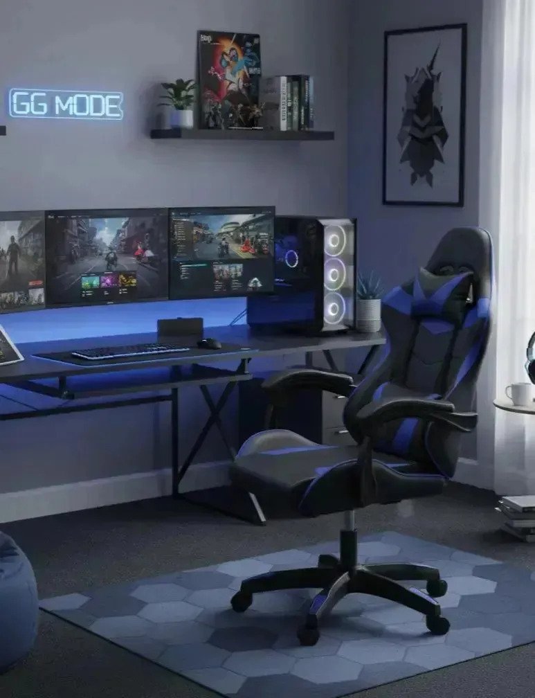 Silla Gamer Ergonomica Pc Gaming Escritorio Colores Clasico