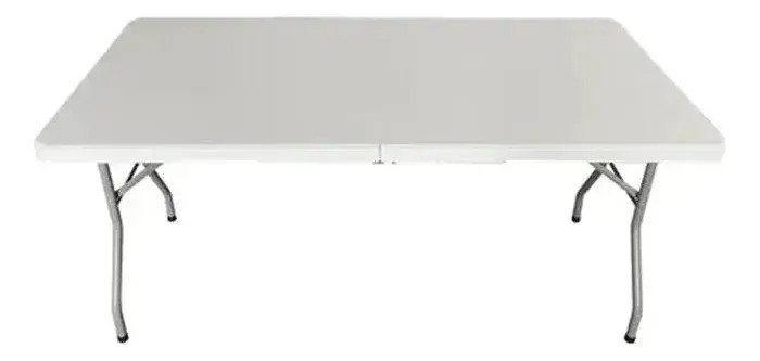 Mesa Plegable Rectangular 150 Cm Valija Camping Blanco - Image 5