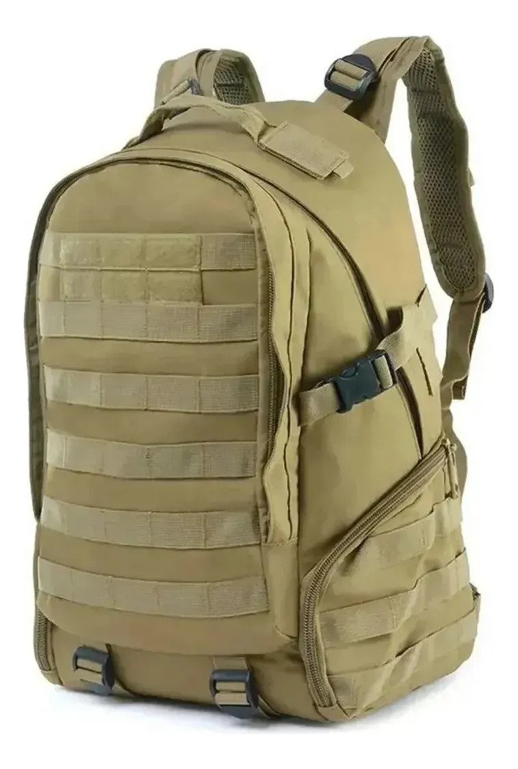 Mochila Tipo Tactica Militar Asalto 27 Litros Trekking Caqui Lisa