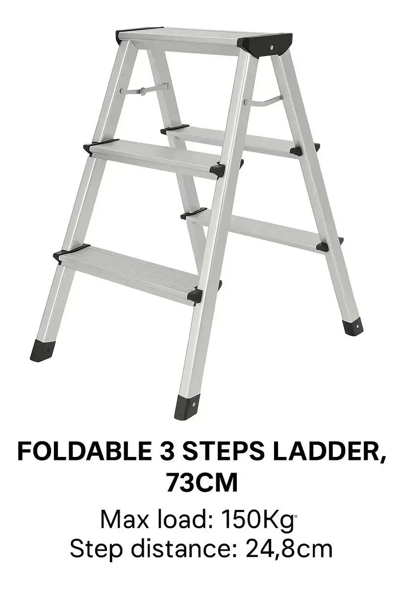 Escalera Tijera Aluminio Plegable Taburete 3 Premium - Image 4