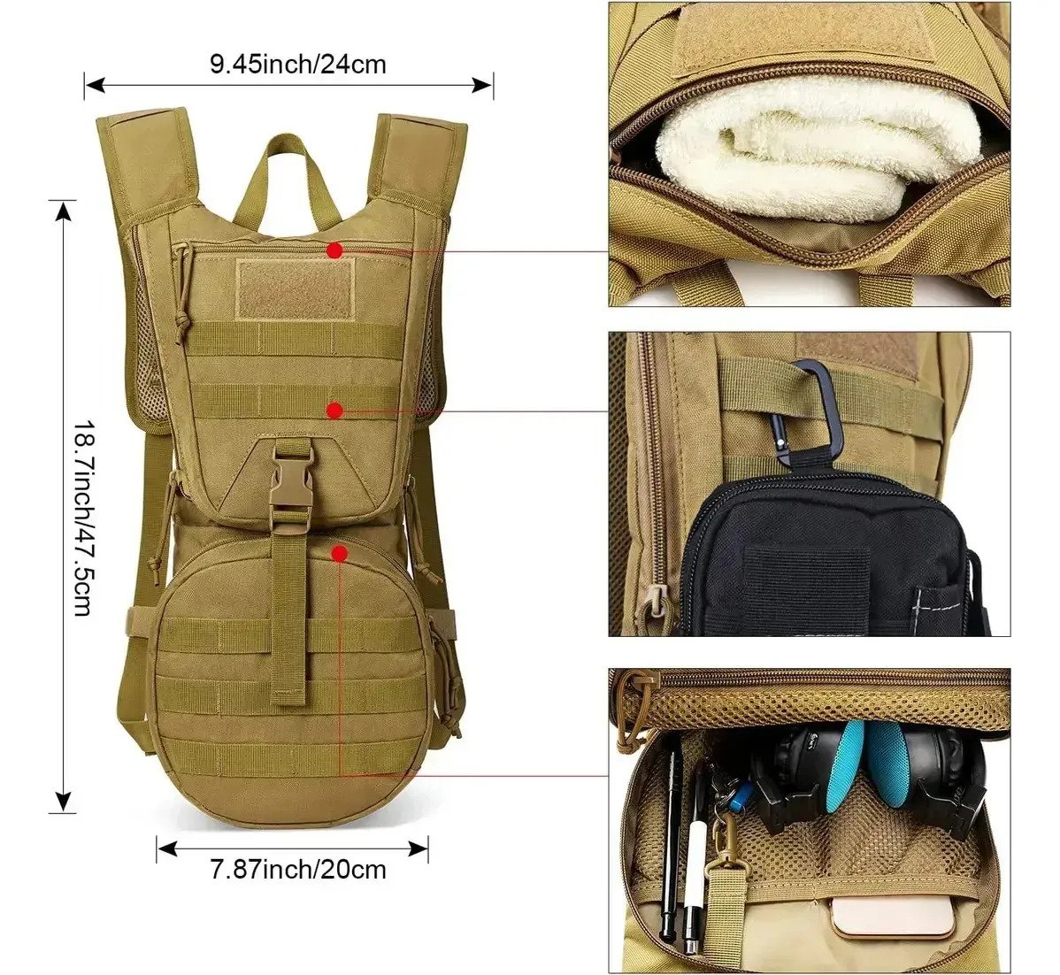 Mochila Agua 3l Tactica Trekking - Image 2