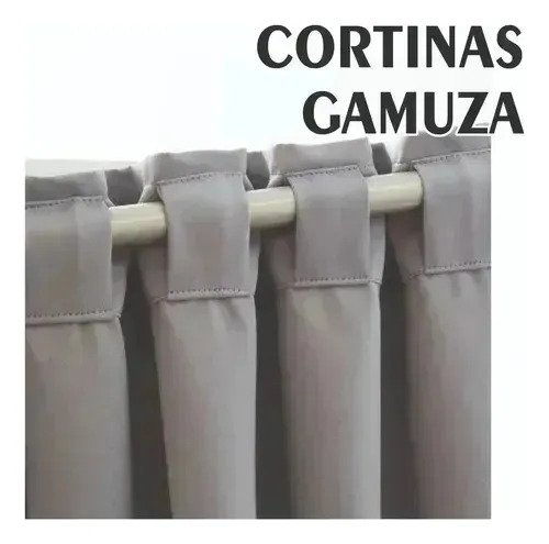 Cortina Blackout Gamuza 250x140cm 2 Paños Presillas Premium - Image 2