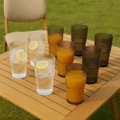 Set X6 Vasos Acrílico 600 Ml Irrompibles Frio Calor Fiestas - Image 3