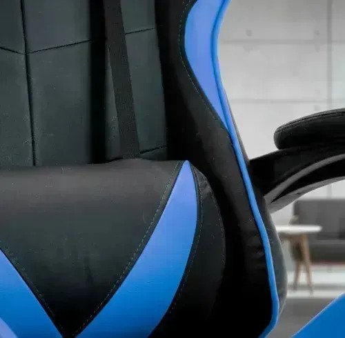 Silla Gamer Ergonomica Pc Gaming Escritorio Colores Azul Cuero Sintético - Image 6