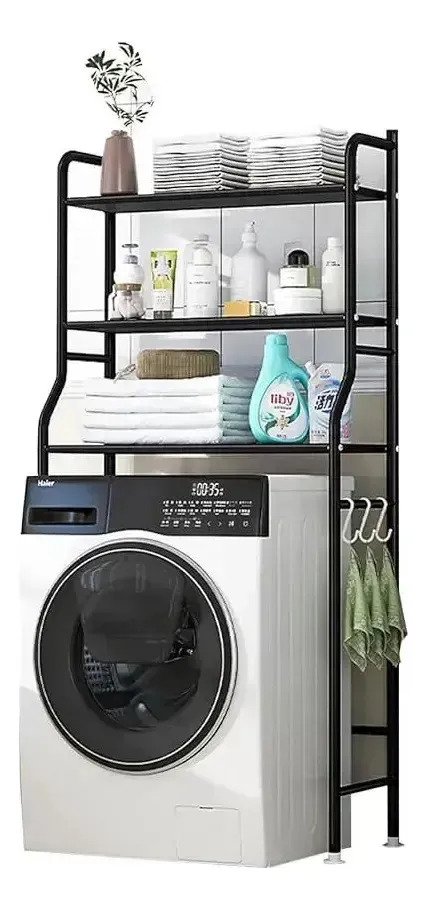 Mueble Organizador Para Baño Lavarropas 3 Niveles Clasico