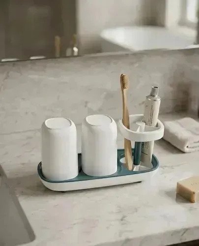 Organizador Baño Contenedor Cepillo De Dientes + Exclusivo