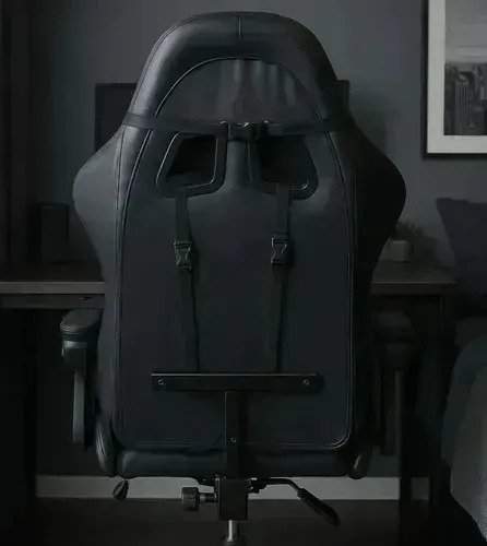 Silla Gamer Ergonómica Oficina Escritorio Pc Reforzado Negro Cuero Sintético - Image 4