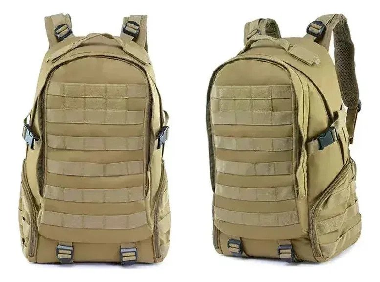 Mochila Tipo Tactica Militar Asalto 27 Litros Trekking Caqui Lisa - Image 5