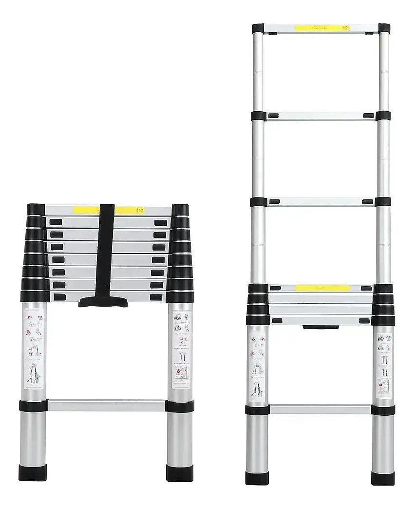 Escalera Telescopica Plegable Extensible Aluminio 3.2 Mts