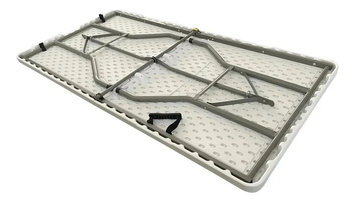 Mesa Plegable Rectangular 150 Cm Valija Camping Blanco - Image 3