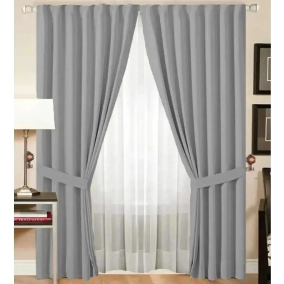 Cortina Blackout Gamuza 2 Paños Tapa 100% Oscuridad Presilla