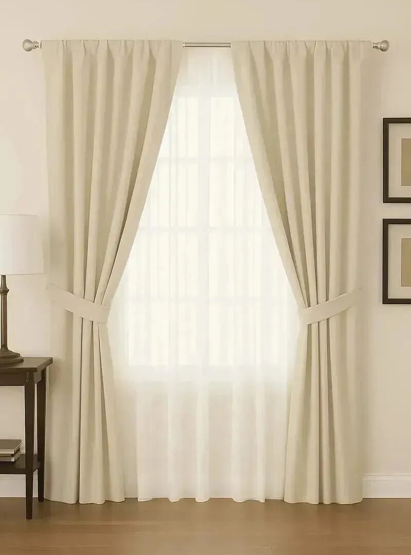 Cortina Blackout Gamuza 250x140cm 2 Paños Exclusivo