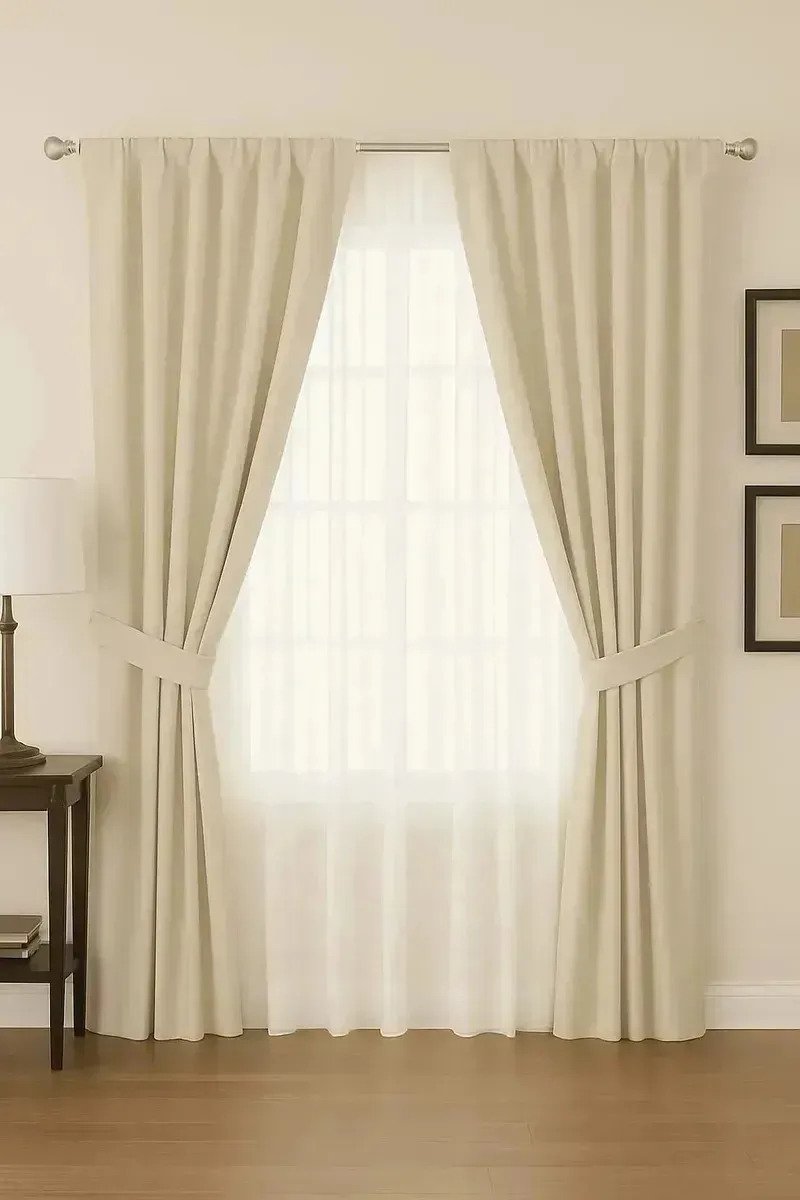 Cortina Blackout Gamuza 250x140cm 2 Paños Exclusivo