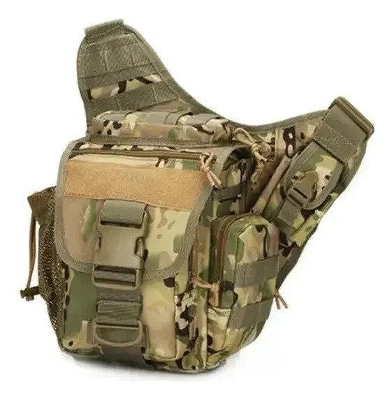 Morral Tactico Bolso Bandolera Reforzada Y Acolchada 9.6 L