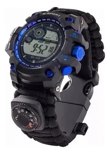 Reloj De Supervivencia Militar Táctico 7 En 1 Pedernal
