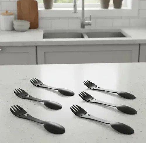 Set X6 Cubiertos Tenedor 5 En 1 Cuchara Exclusivo Hogar - Image 2
