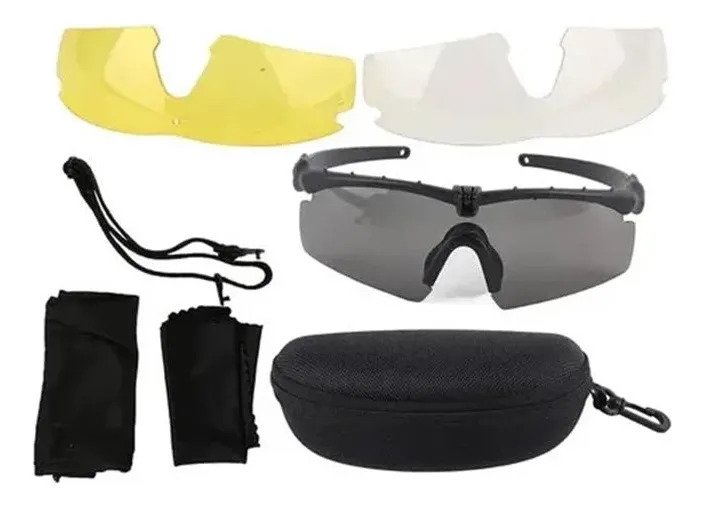 Gafas Tácticas Seguridad Anteojos 3 Lentes Intercambiables