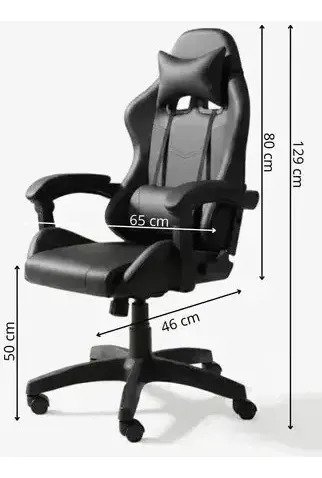 Silla Gamer Ergonómica Oficina Escritorio Pc Gaming Negra - Image 7