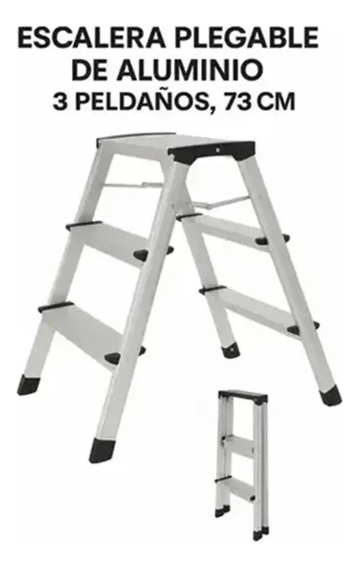 Escalera Tijera Aluminio Plegable Taburete 3 Premium - Image 5