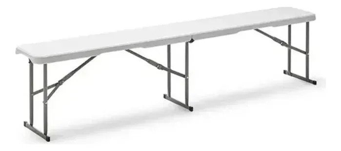 Banco Valija Plegable Reforzado 180cm Blanco Camping Clasico - Image 3