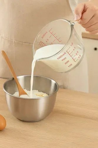 Jarra Medidora Vidrio 500 Ml Vaso Medidor Vertedor Cocina